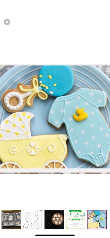 New- 7 Piece Baby Cookie Cutter Set Metal, Stainless Steel gallery