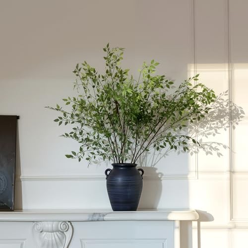 Pcs Artificial Greenery Stems 40 Inches Tall Faux Nandina Branches Fake 3 gallery