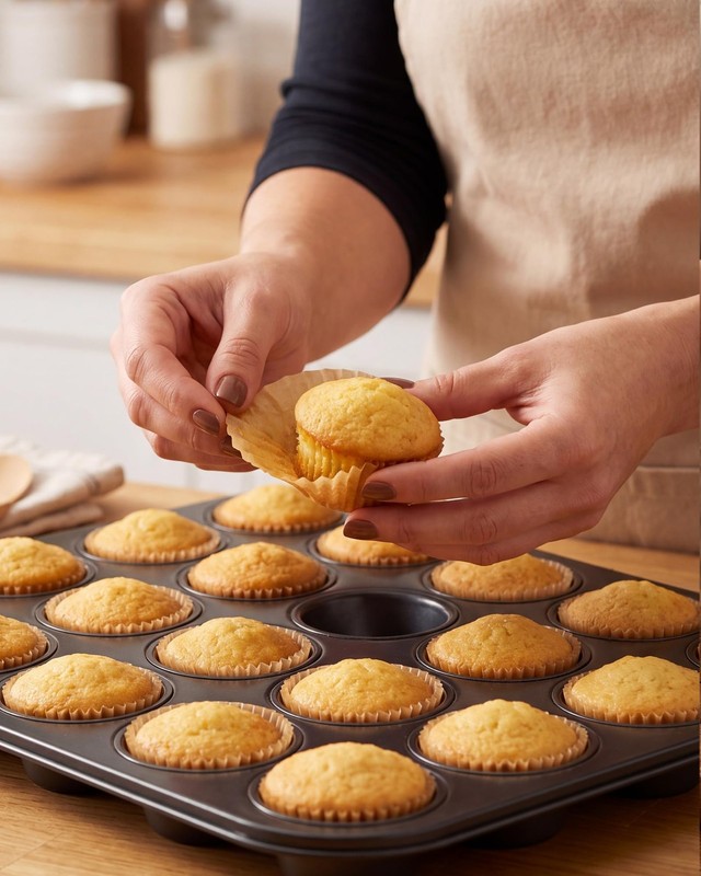 NonStick 400pcs Mini Cupcake Liners for Baking, Natural parchment muffin line... gallery