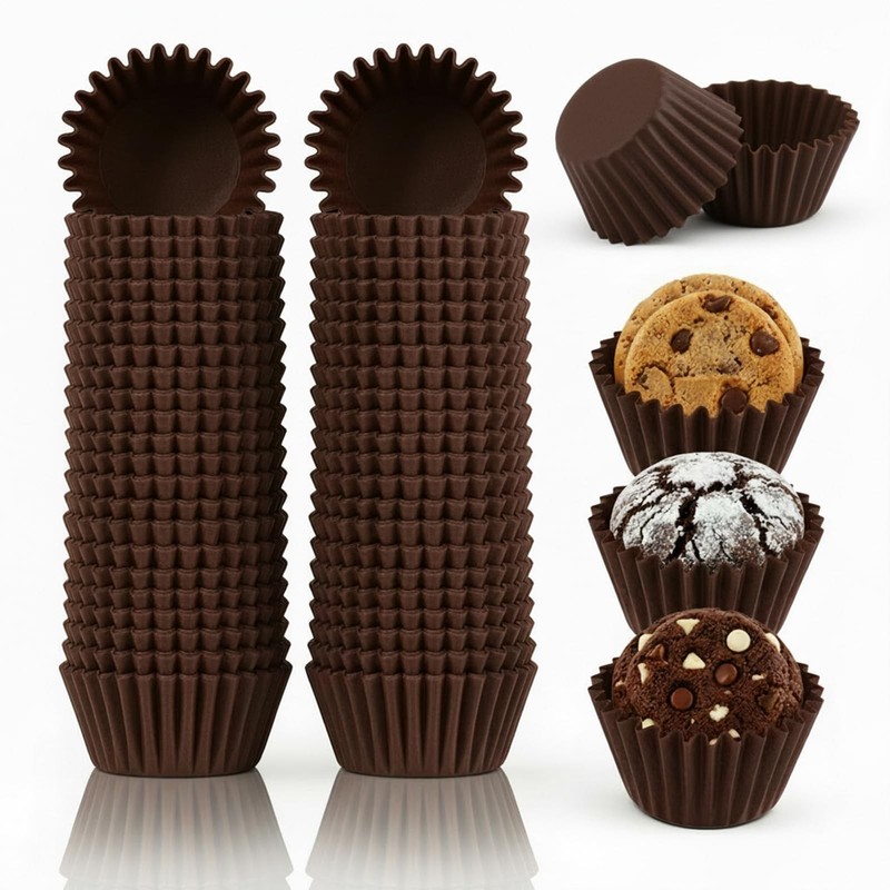 1000 PCS Mini Cupcake Liners Baking Cups Paper Small Muffin Chocolate Wrapper