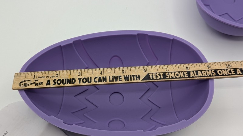 Silicone 3D Easter Egg Cake Mold With 2 Stands Purple gallery