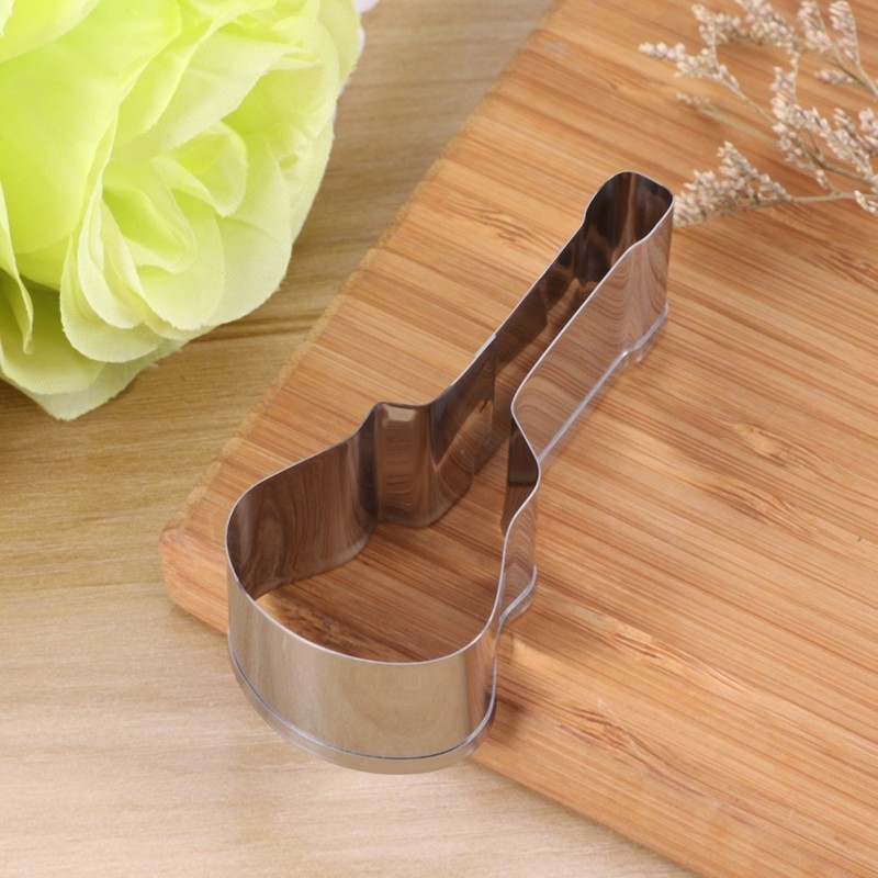 Anti Rust Stainless Steel Guitar Cookie Cutter for Cake Fondant Chocolate Baking gallery