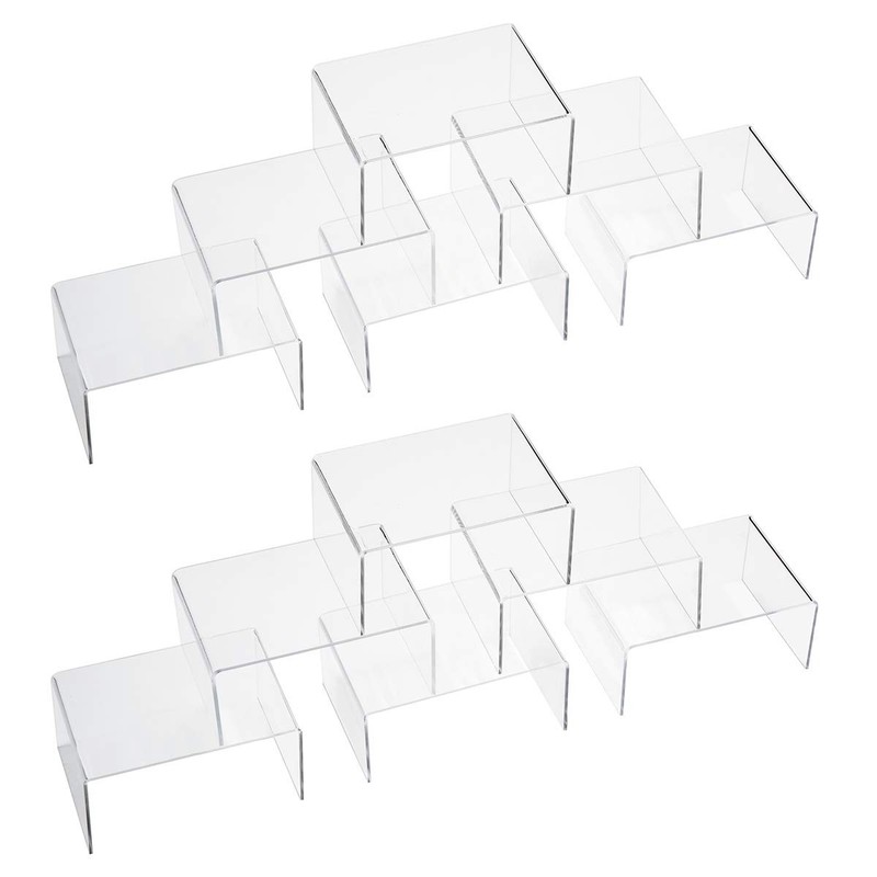 ihomecooker 12 Pack Clear Acrylic Display Stand 12 pack 4″x 3”x 2”,