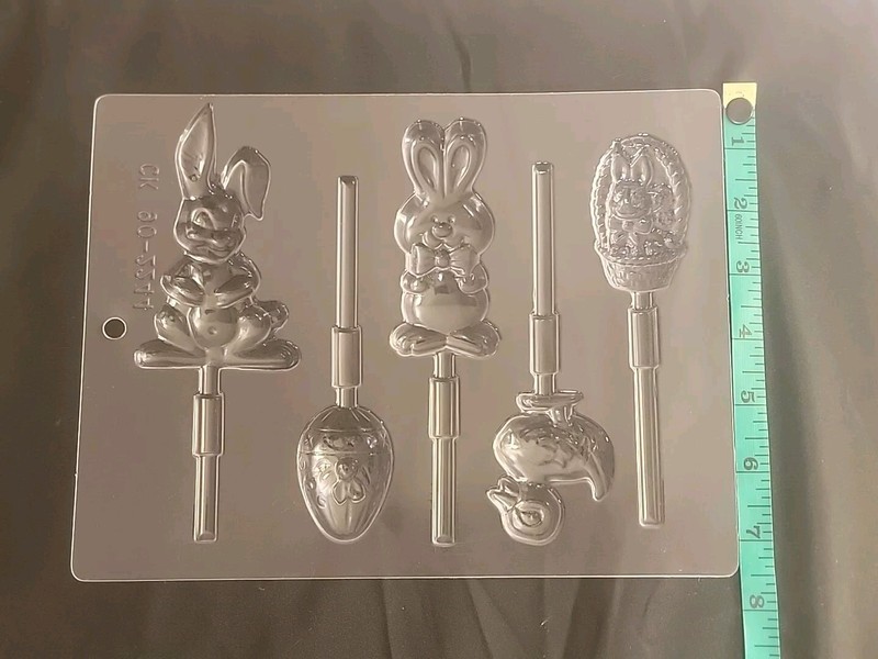 CK 90 2244 Easter Rabbit Basket Egg Chick Chicken Chocolate Candy Lollipop Mold gallery