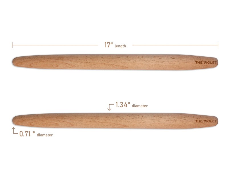 Wooden French Rolling Pins Baking Fondant Pasta Dough Pizza 17 Inch Tapered gallery