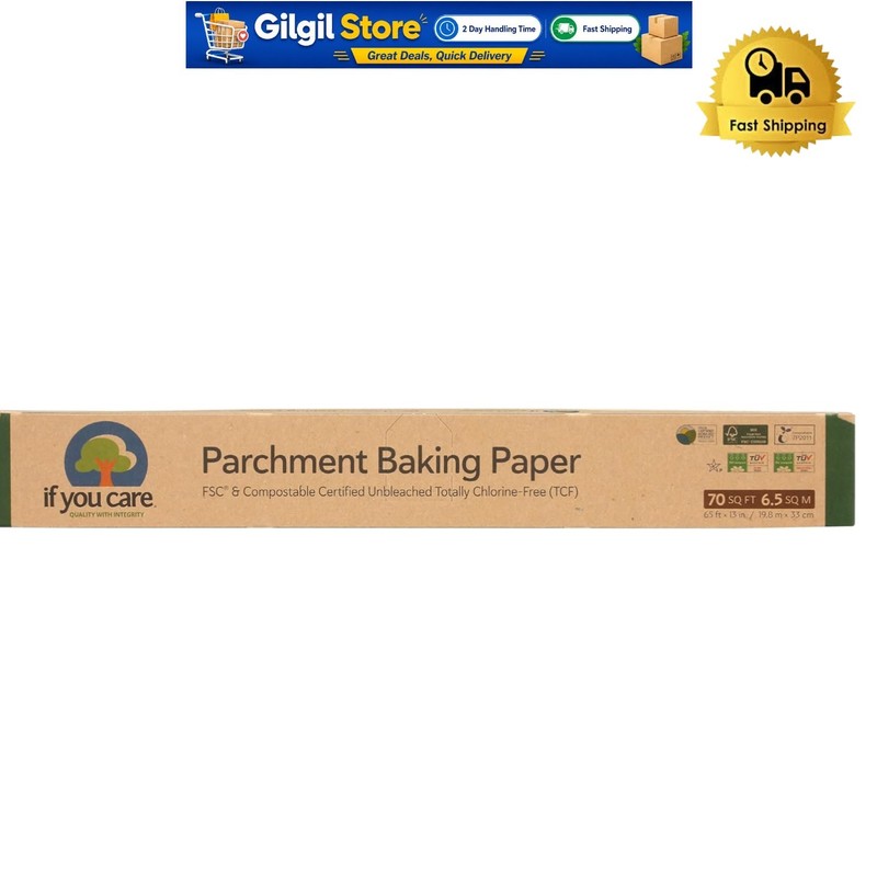 Versatile 70 Sq Ft Silicone-Infused Parchment Paper for Safe Baking & Cooking