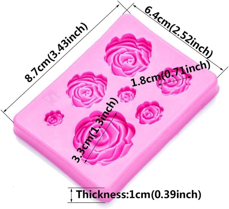 2PCS Rose Flowers silicone molds Cake Chocolate Mold wedding Cake Decorating Too gallery