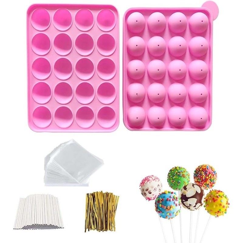 Non-Stick Silicone Cake Pop Molds 20 Cavity DIY Dessert Chocolate Lollipops New gallery