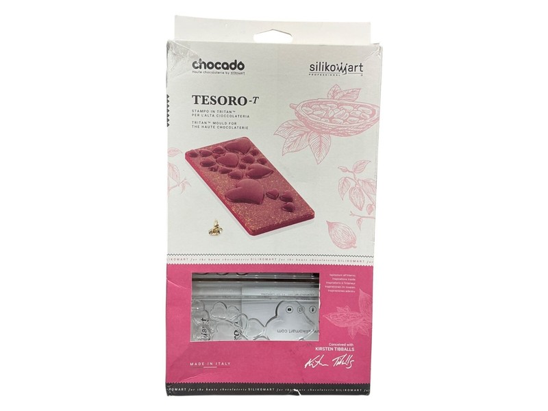 Silikomart Tesoro-T Silicone Chocolate Mold Haute Chocolaterie Heart Gem Shapes