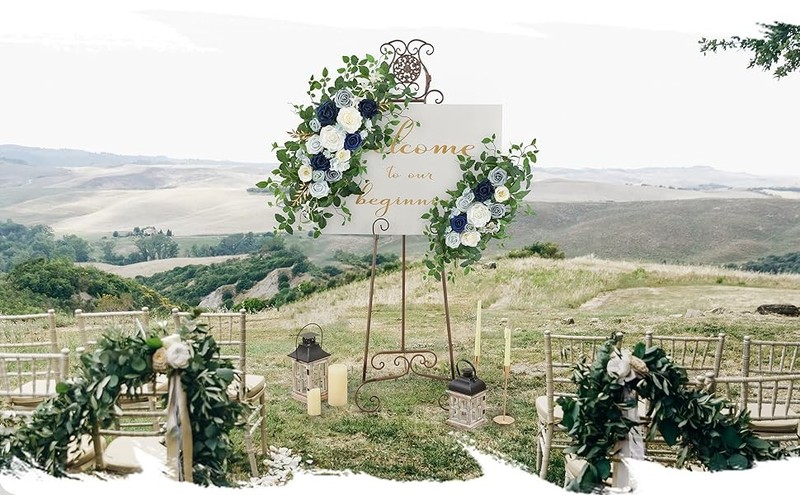 Arch Flower Kit of 2 - Artificial Floral Swag for Wedding Wele Sign, gallery