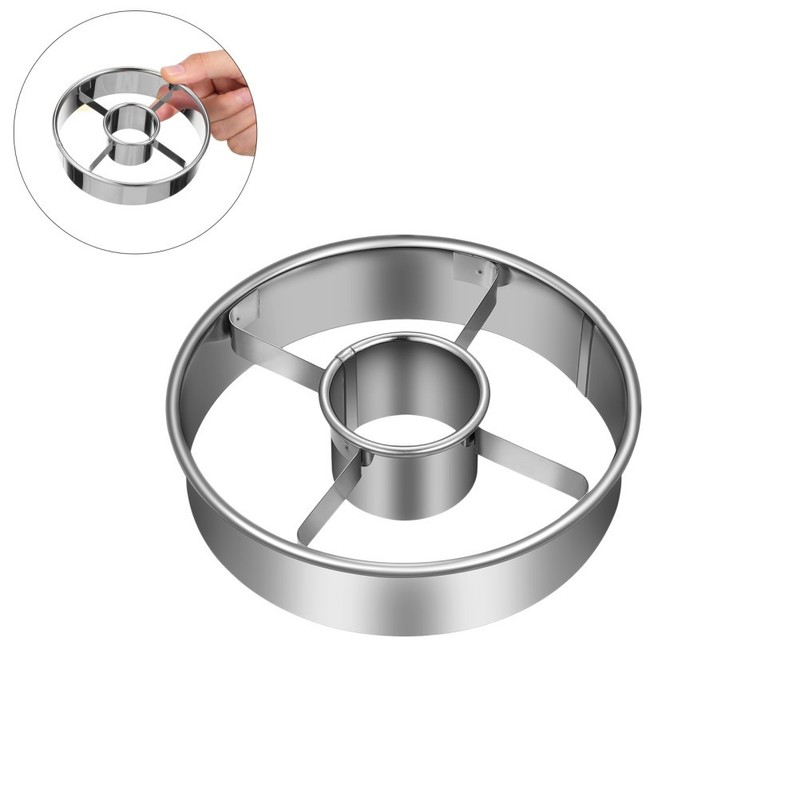 4pcs Donut Cutter: 3.86 Inch Stainless Steel Doughnut Cutter with Center Hole –