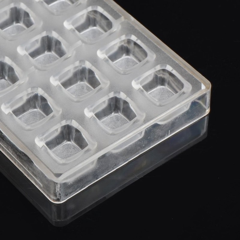 square chocolate mold polycarbonate chocolate bar mould candy pastry tools cl... gallery