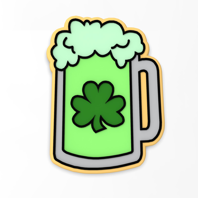 Beer Clover Cookie Cutter & Stamp | Mug Brew St Patrick's Day St Patty's Day gallery