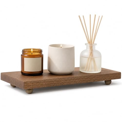 Wood Riser for Kitchen Counter, 12 x 7 x 1.6 Inch Wood Pedestal Stand for
