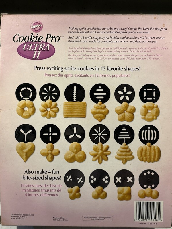 Cookie Pro Ultra II Cookie Press 28 Shaping Disks Wilton Soft Grip Non Slip Best gallery