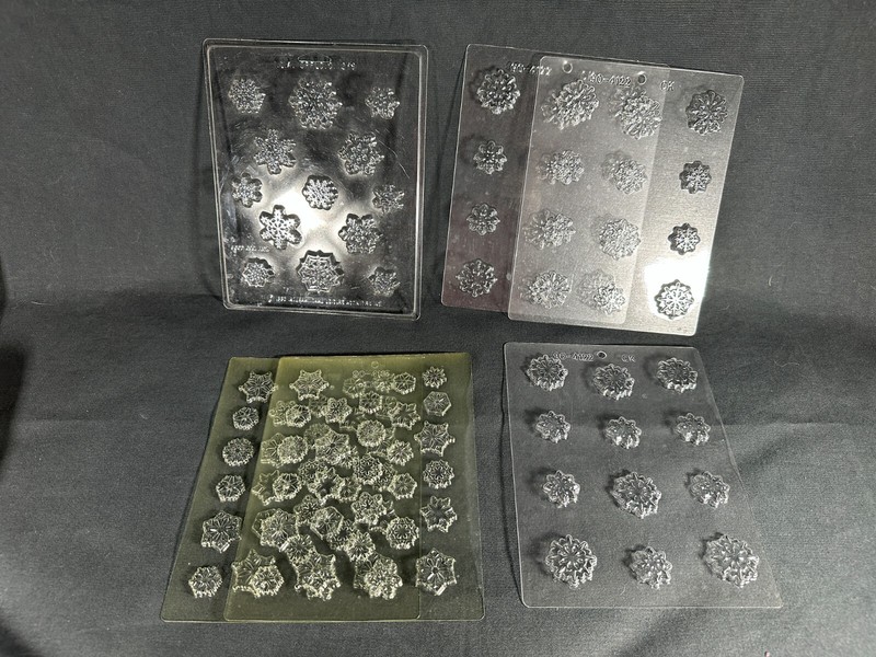 Candy Chocolate Molds Snowflakes x6