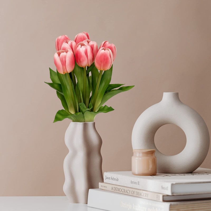 Softflame Artificial/Fake/Faux Flowers - Tulip Pink 8PCS for Pink-8pcs gallery