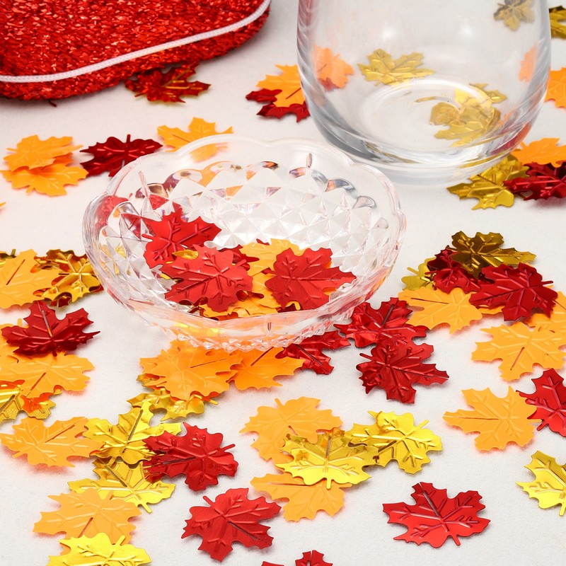 Gold Artificial Leaves 200 Pack Fake Leaves Fabric Faux Leaf, Style 2 gallery