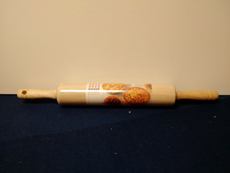Sweet Creations by Good Cook Wooden Rolling Pin Roller 9.75″ Full Length 17.25″