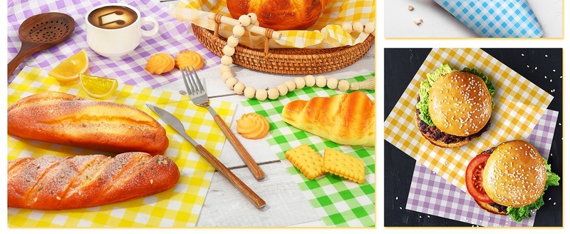 240 Sheets Plaids Wax Paper Sheets Spring Easter Sandwich Wrap gallery
