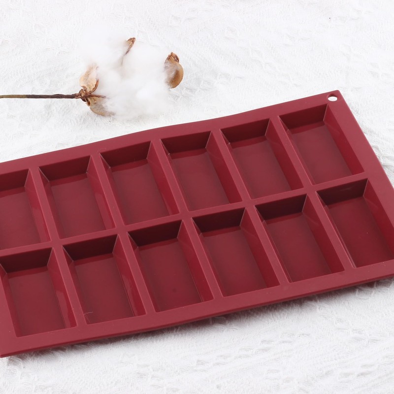 Deep Silicone Thick Chocolate Candy Bar Mold 12Cavity NonStick Food Grade gallery