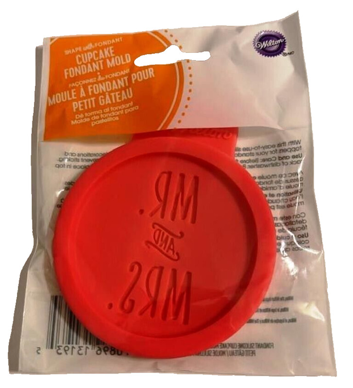 Mr. and Mrs. Silicone Fondant Mold for Cupcakes Wilton #409-3193 wedding