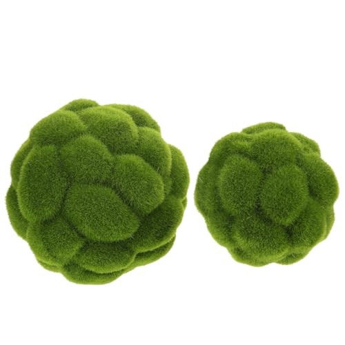 Faux Moss Balls 4.7 Inch Decorative Simulated Green Moss Orbs for Home Garden gallery