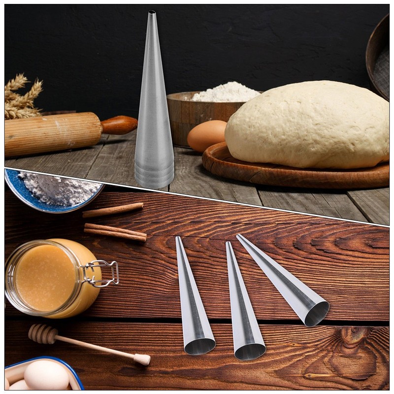 12 Pcs Baking Tools Pastry Cones Piping Stick Miss Horn Forms Tube Molds gallery