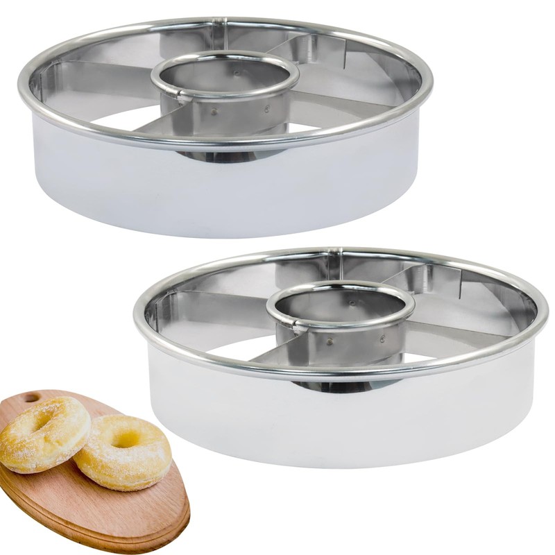 Molde para hornear cortador de donas de acero inoxidable de 3,86 pulgadas