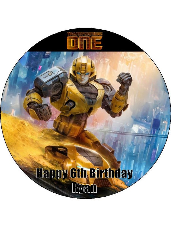 Transformers Bumblebee Edible Cake Topper Wafer Cake Decorations (3 Sizes)