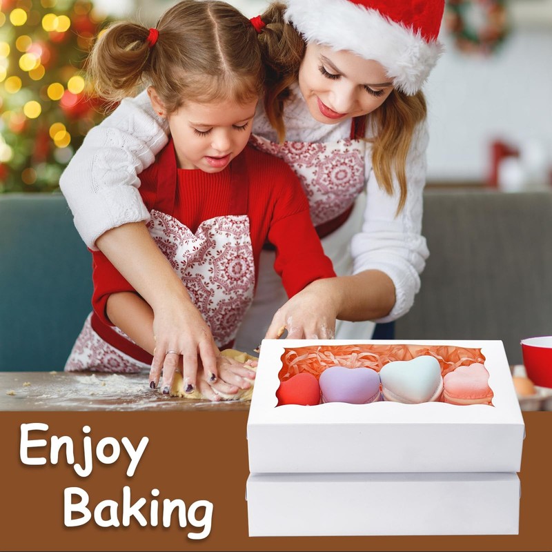 20pcs 8x5x2 Inch Cookie Boxes White Bakery Boxes Strawberry Box gallery