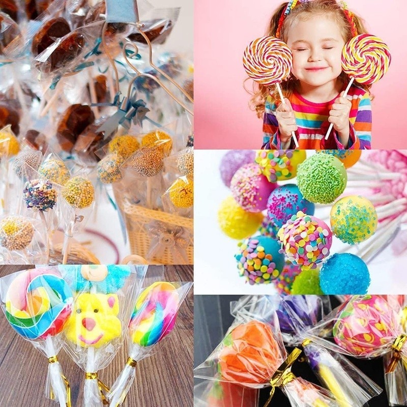 Complete Cake Pop Kit 100 Sticks Wrappers Twist Ties & Mold DIY Treats New gallery