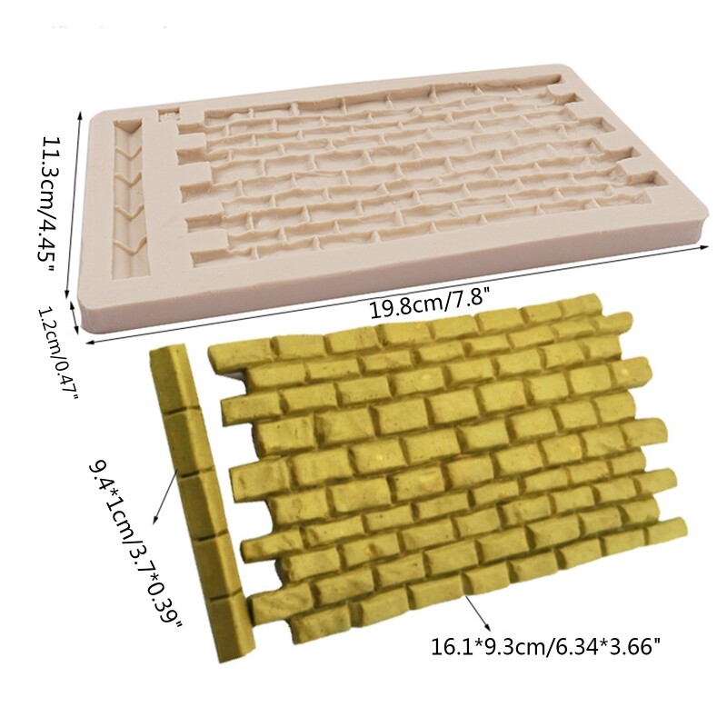DIY Brick Wall Texture Baking Mold Birthday Cookie Tools Cake Decorating Tools gallery