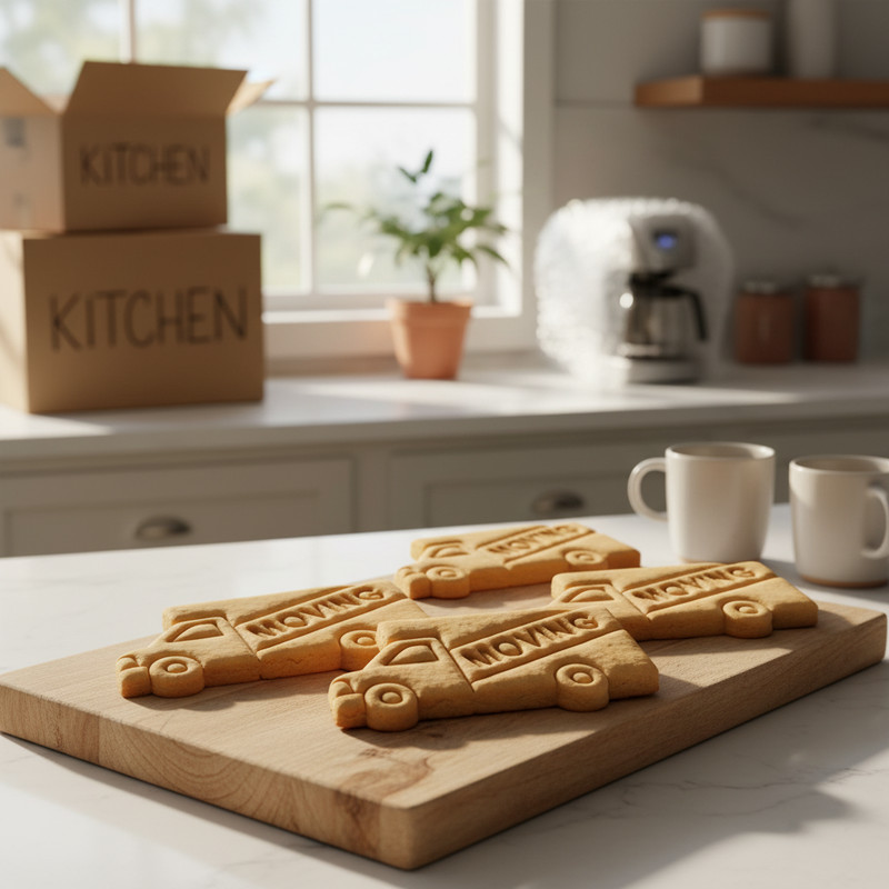 Moving Truck Cookie Cutter - housewarming house welcome party new home homeowner gallery