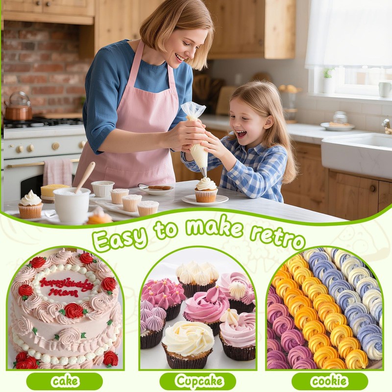5~Piece Stainless Steel Piping Tips Set for Cake, Cupcake & Cookie Decorating gallery