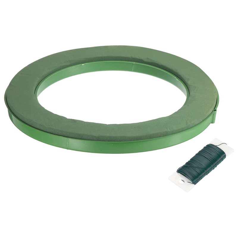 Foam Mud Block Ring Flower Foam Ring with Suction Cup 42CM Green