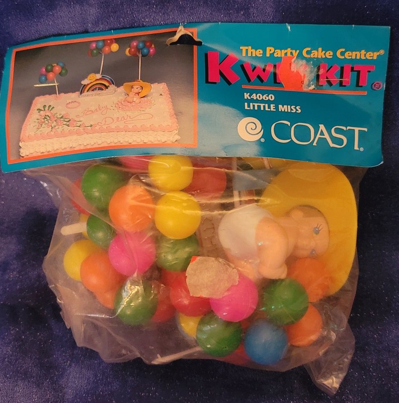 Coast Kwik Kit Cake Decoration Toppers Little Miss Birthday Vintage NEW. K4060