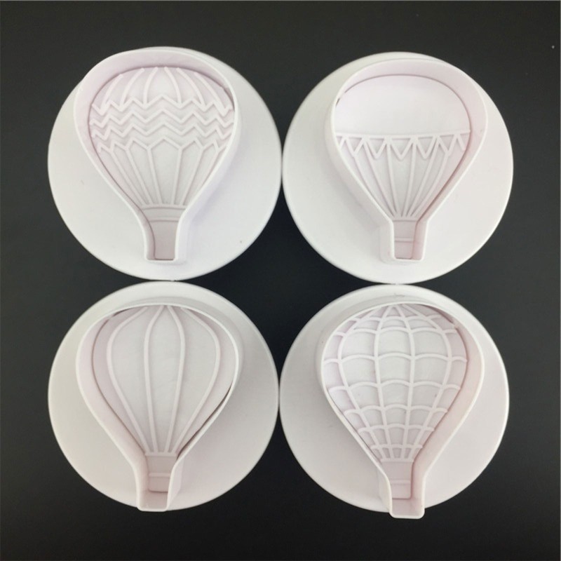 Set of 4 Cookie Cutters Hot Air Balloon Shaped Biscuit Molds Kitchen Baking Tool gallery