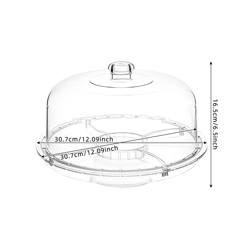 Clear Cake Stand with Dome Lid Party Cake Plate, Dessert Display Stand 12.09in gallery