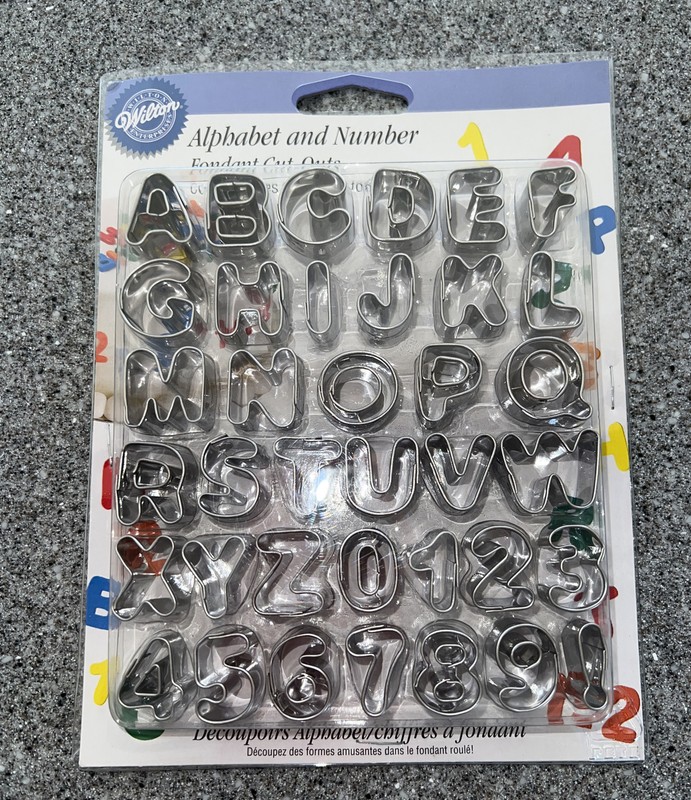 Wilton -37 Pc Fondant Alphabet & Numbers Cut Outs- New