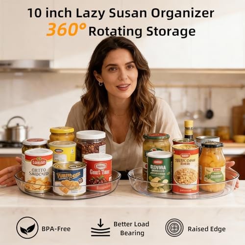 Lazy Susan 10" Turntable for Spice Organization - 2 Pack gallery