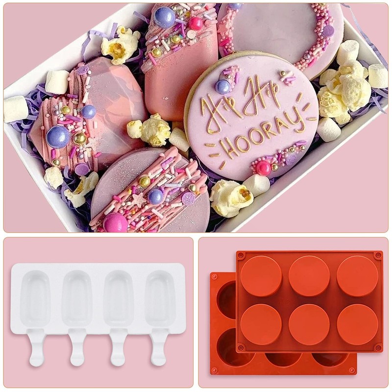 Heart Shaped Chocolate Mold Set Includes Round Cylinder Candy Mold,Cavities H... gallery