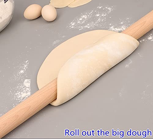 Long Baking Dough Roller Pin For Pizza Pie Pasta Bread Noodles 27.16x1.38 Inch gallery