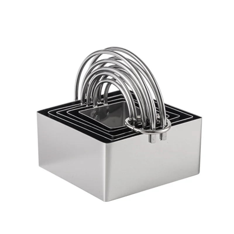 5 Pieces/Set Biscuit Mold Set round Stainless Steel Biscuit Tool Cookies Cutter gallery