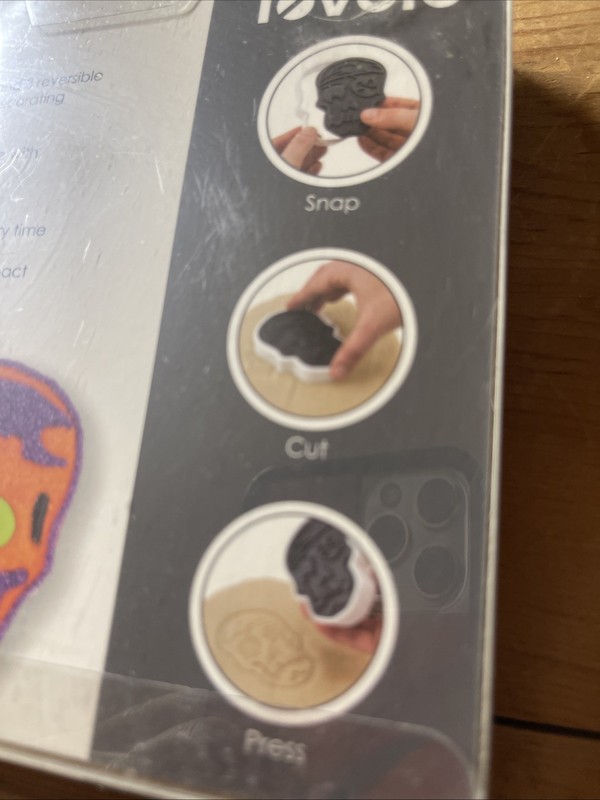 NIP Tovolo Skull Cookie Cutter Set of 6 Stamps with Cutter Halloween Ready gallery