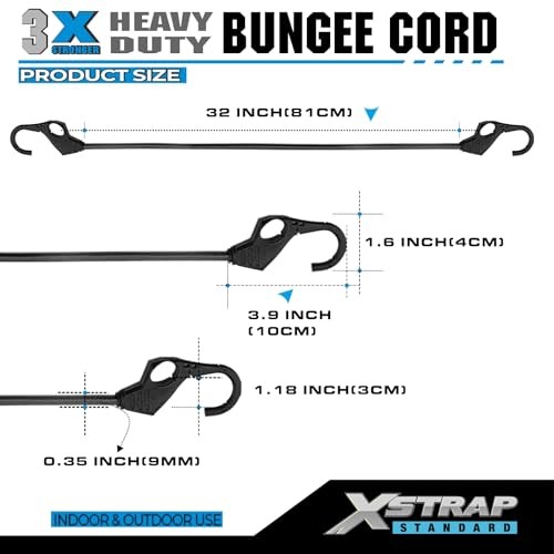 Heavy Duty Bungee Cords 10PK 32-Inch Bungee Cords with 10PK+32INCH+Black gallery
