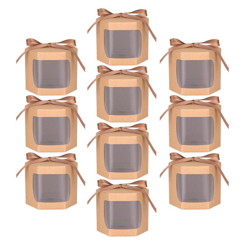 10 Pcs Truffle Box Cookie Packaging Christmas Boxes for Gift Giving