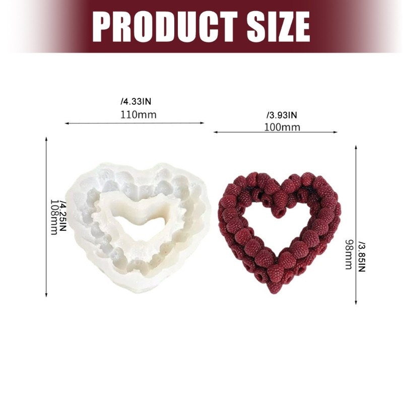 Multipurpose Cake Molds Raspberry Heart Shape For Mousses And Chocolate Making gallery