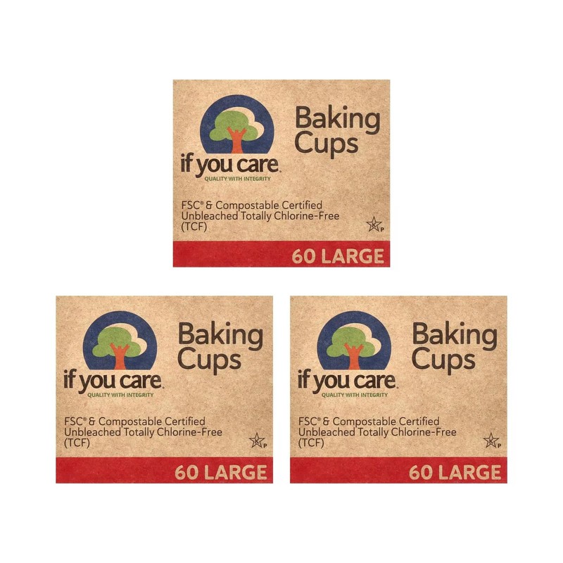 Unbleached Large Baking Cups, 60 ct, 3 pk