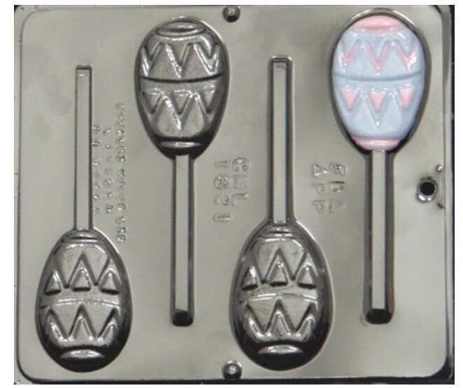 Easter Egg lollipop Chocolate Candy Mold New 4 Cavity Wax Butter Ice Soap